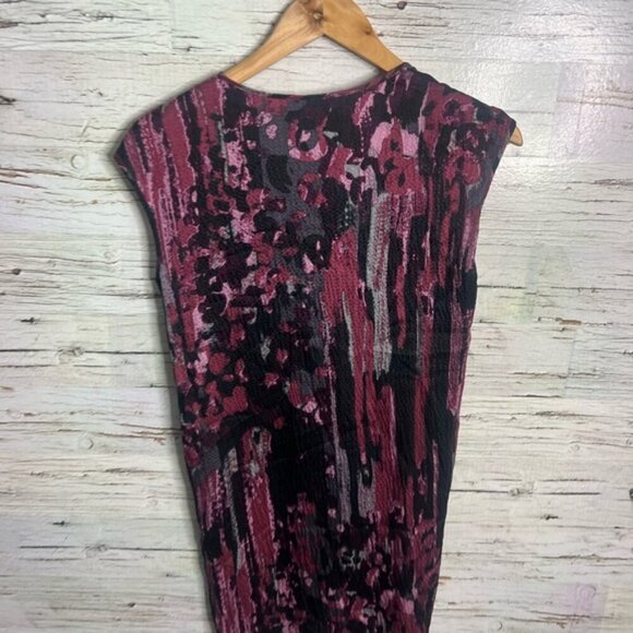 Ann Taylor Black and Purple Sleeveless Midi Dress size xs - Picture 6 of 7